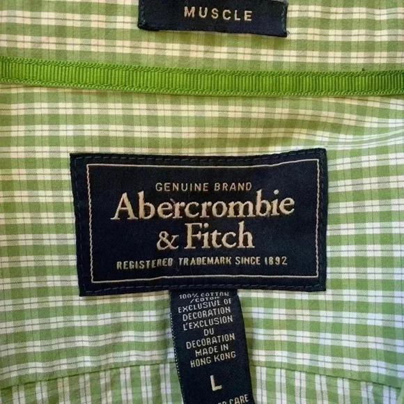 abercrombie and fitch Men’s Muscle fit Button down shirts size L - Picture 5 of 5